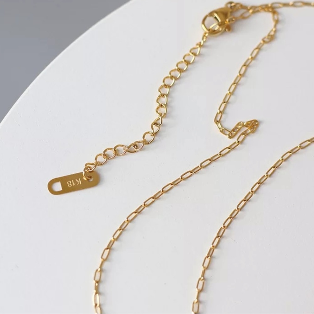 18GP Onyx Oval Necklace - Picture 3 of 4